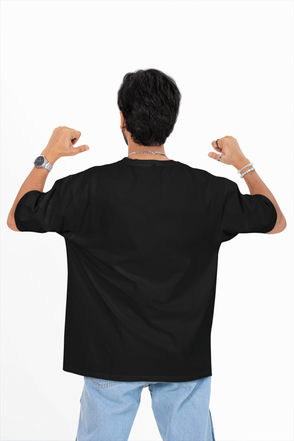 Plain oversized t-shirt for men's - Image 2