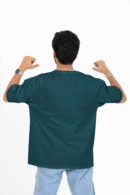 Plain oversized t-shirt for men's teal colour