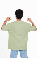 Plain oversized t-shirt for men's olive