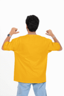 Plain oversized t-shirt for men's yellow