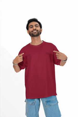 Plain Oversized T-shirt for Men's MARUNE Colour Tee