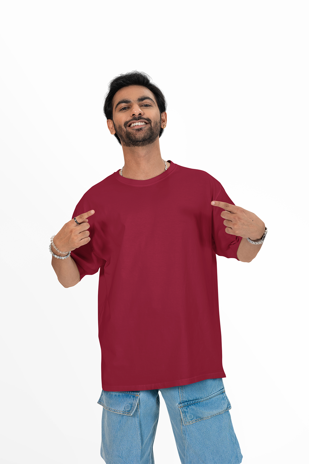 Plain Oversized T-shirt for Men's MARUNE Colour Tee