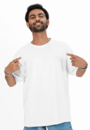 Plain oversized t-shirt for men's white colour tee