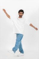 Plain oversized t-shirt for men's white colour tee