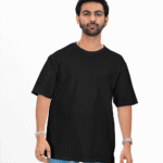 Plain oversized t-shirt for men's white colour tee - Black