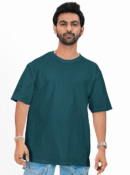 Plain oversized t-shirt for men's teal colour