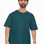 Plain oversized t-shirt for men's white colour tee - POLY TEAL