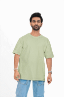 Plain oversized t-shirt for men's olive