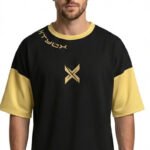 XTYLIX Oversized T-Shirt for Unisex | Premium Cotton Graphic Printed Round Neck Streetwear T Shirt  Cross Color lavender - Black