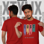 XTYLIX Regular T-Shirt for Men | Premium lycra Graphic Printed Round Neck T Shirt  Mastard - deep red
