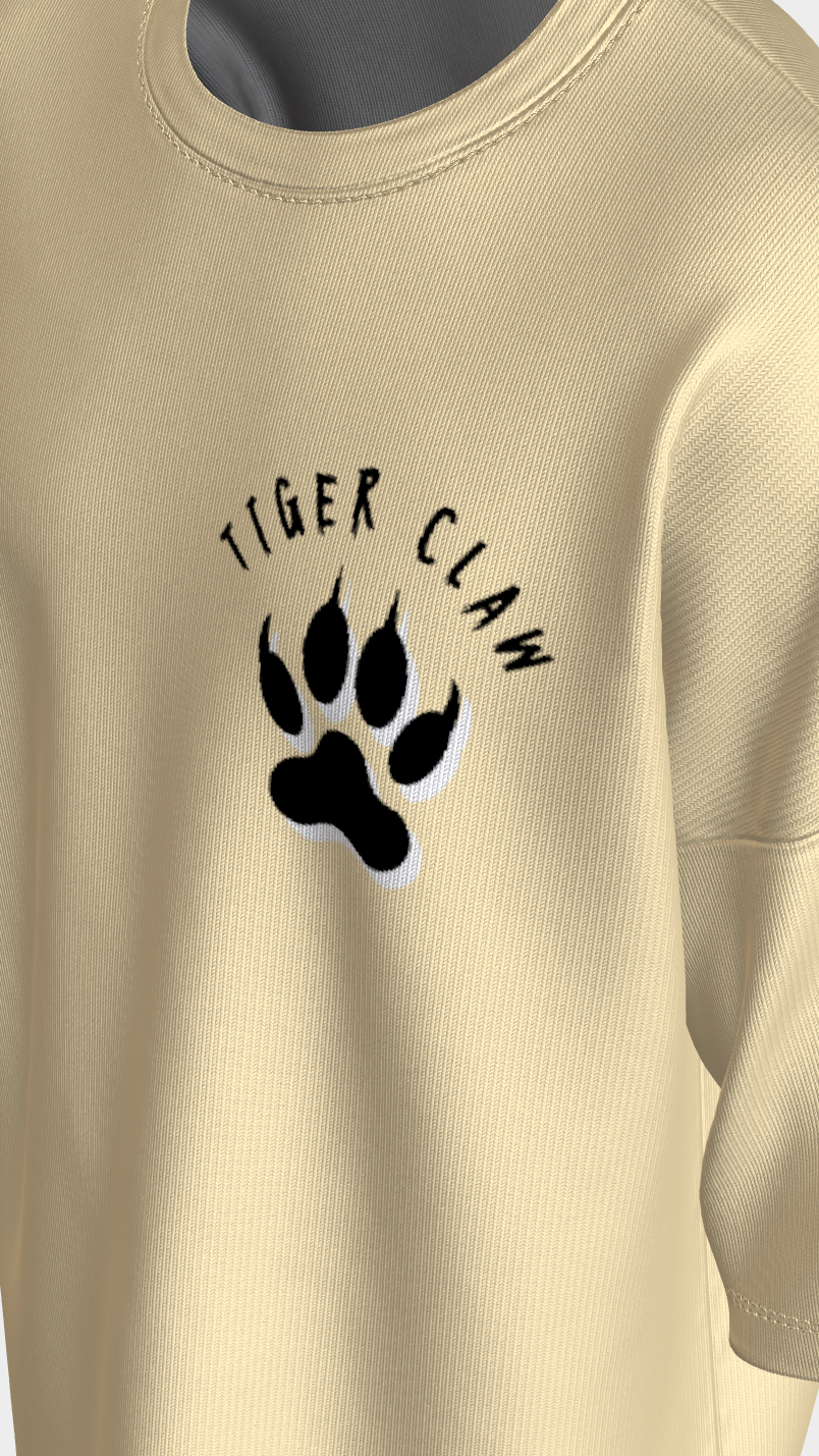 XTYLIX Tiger Oversized T-Shirt for Men | Premium Cotton Graphic Printed Round Neck Streetwear T Shirt Badge - Image 9